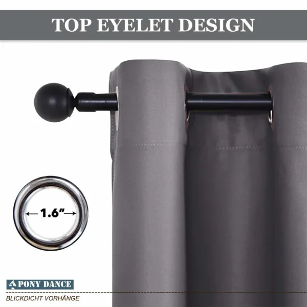 eyelet blackout curtains grey 6