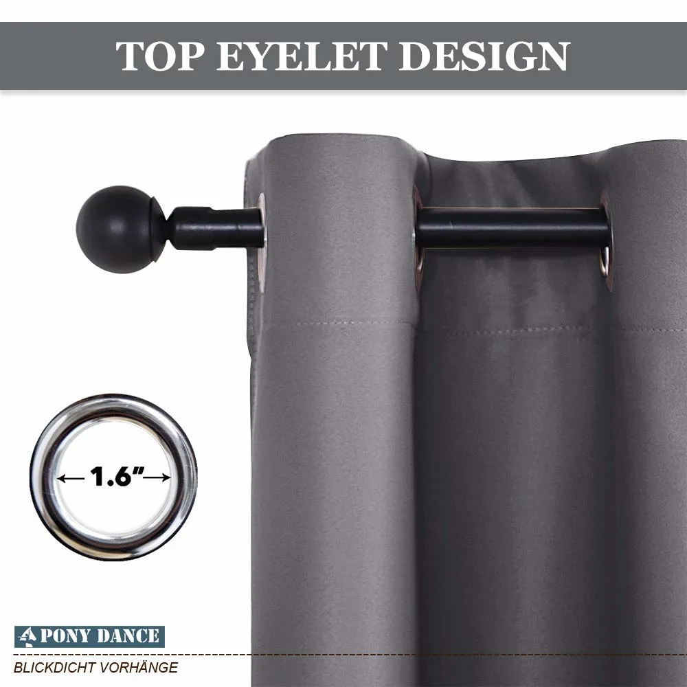 eyelet blackout curtains grey 6