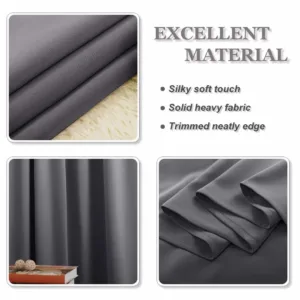 eyelet blackout curtains grey 7