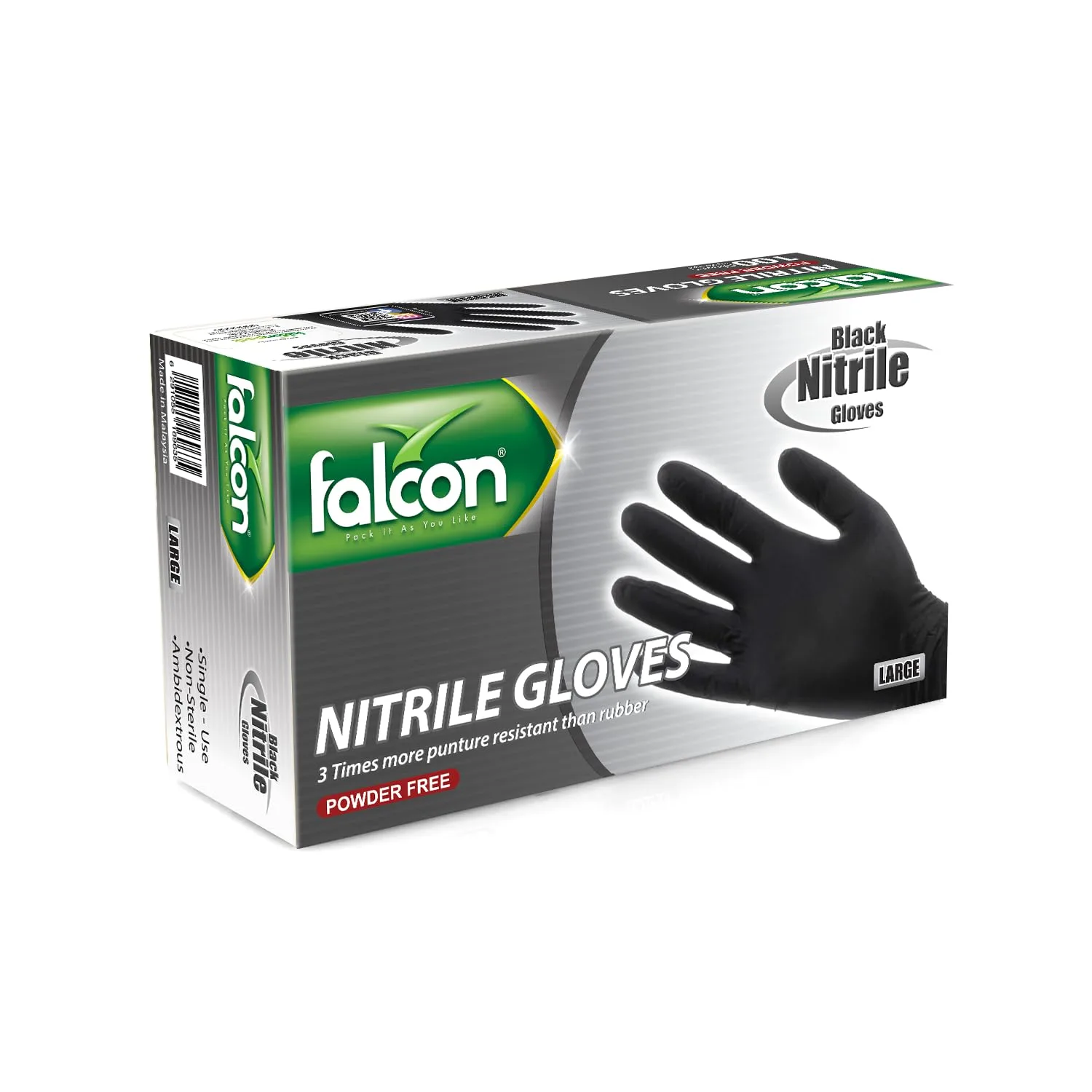falcon nitrile gloves black 1