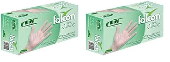 falcon vinyl gloves clear 3