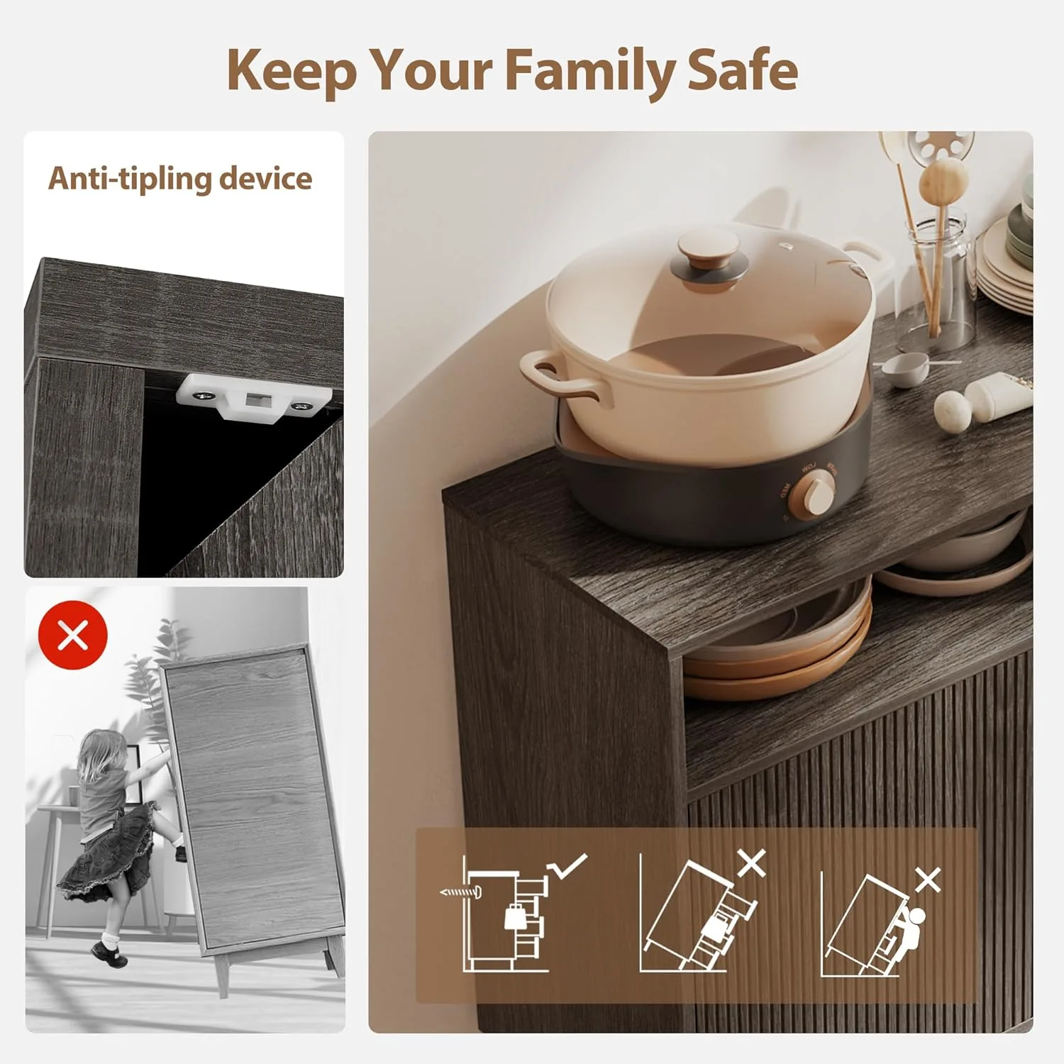 farmhouse buffet sideboard cabinet 5