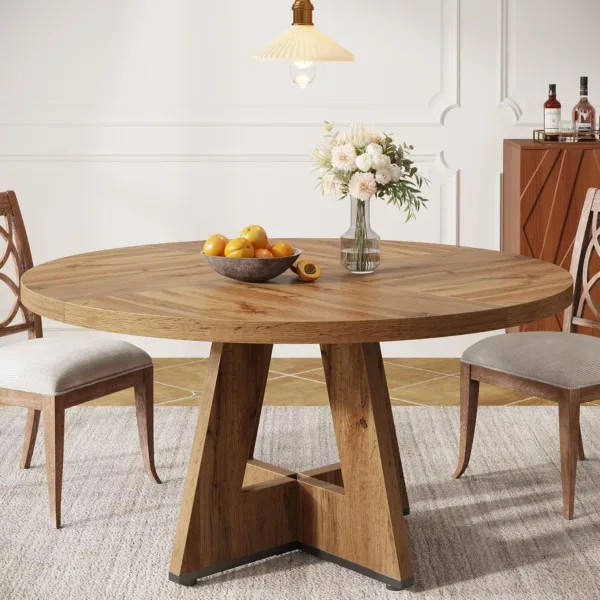 farmhouse dining table round 1