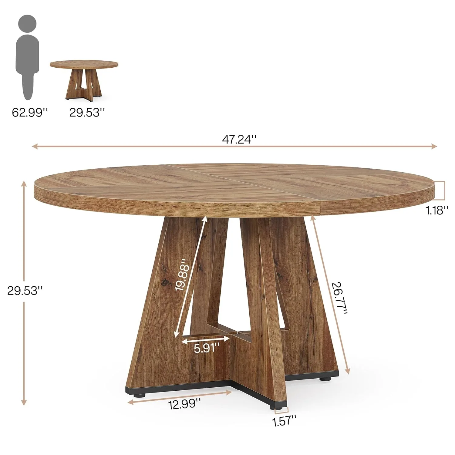 farmhouse dining table round 2
