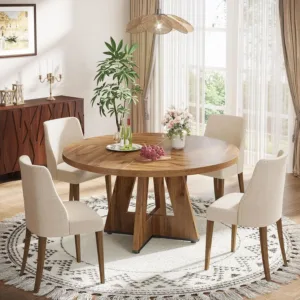 farmhouse dining table round 4