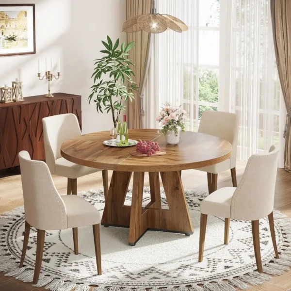 farmhouse dining table round 4