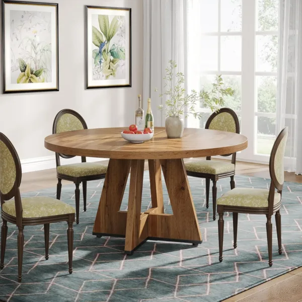 farmhouse dining table round 5