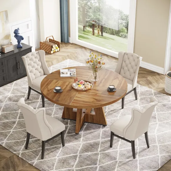 farmhouse dining table round 6