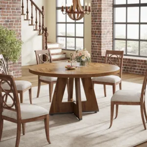 farmhouse dining table round 7