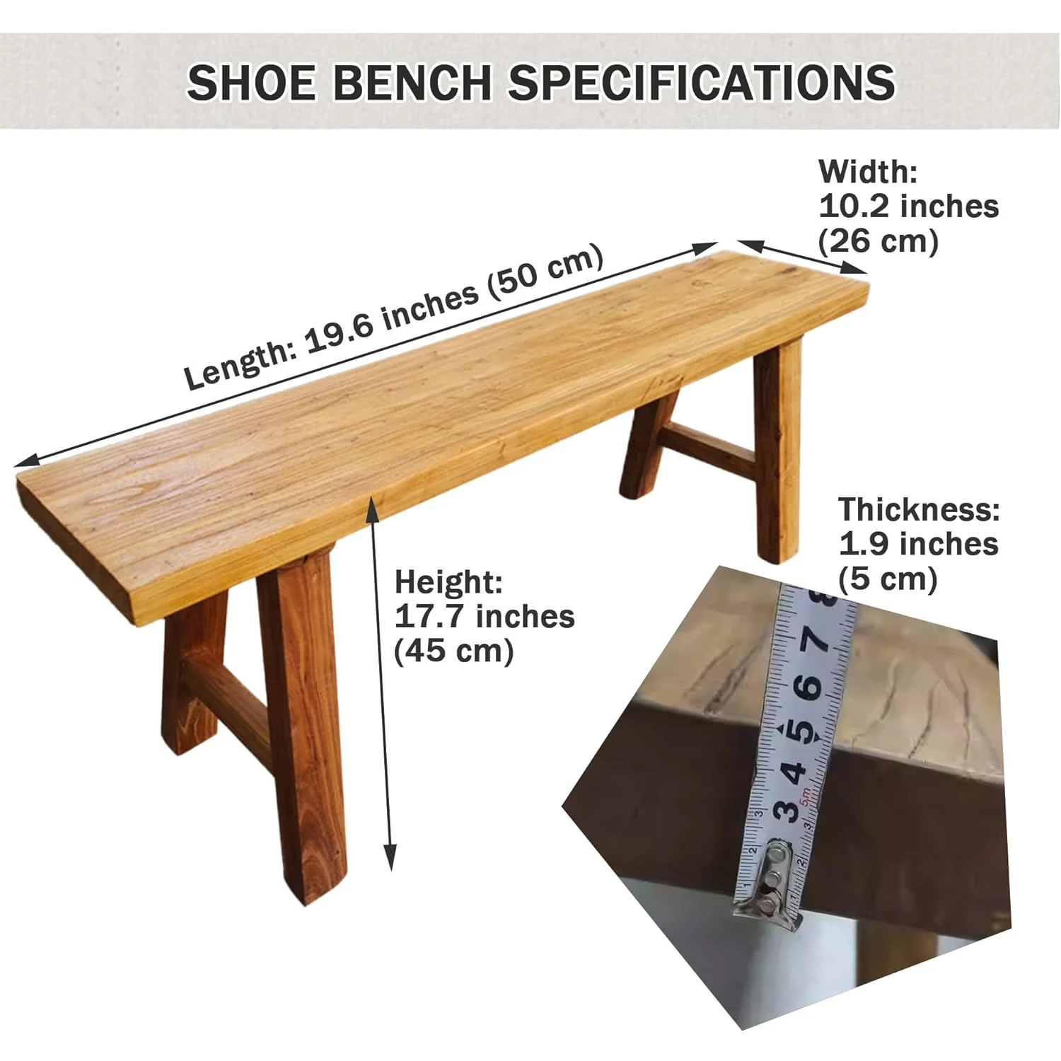 farmhouse wood bench 2