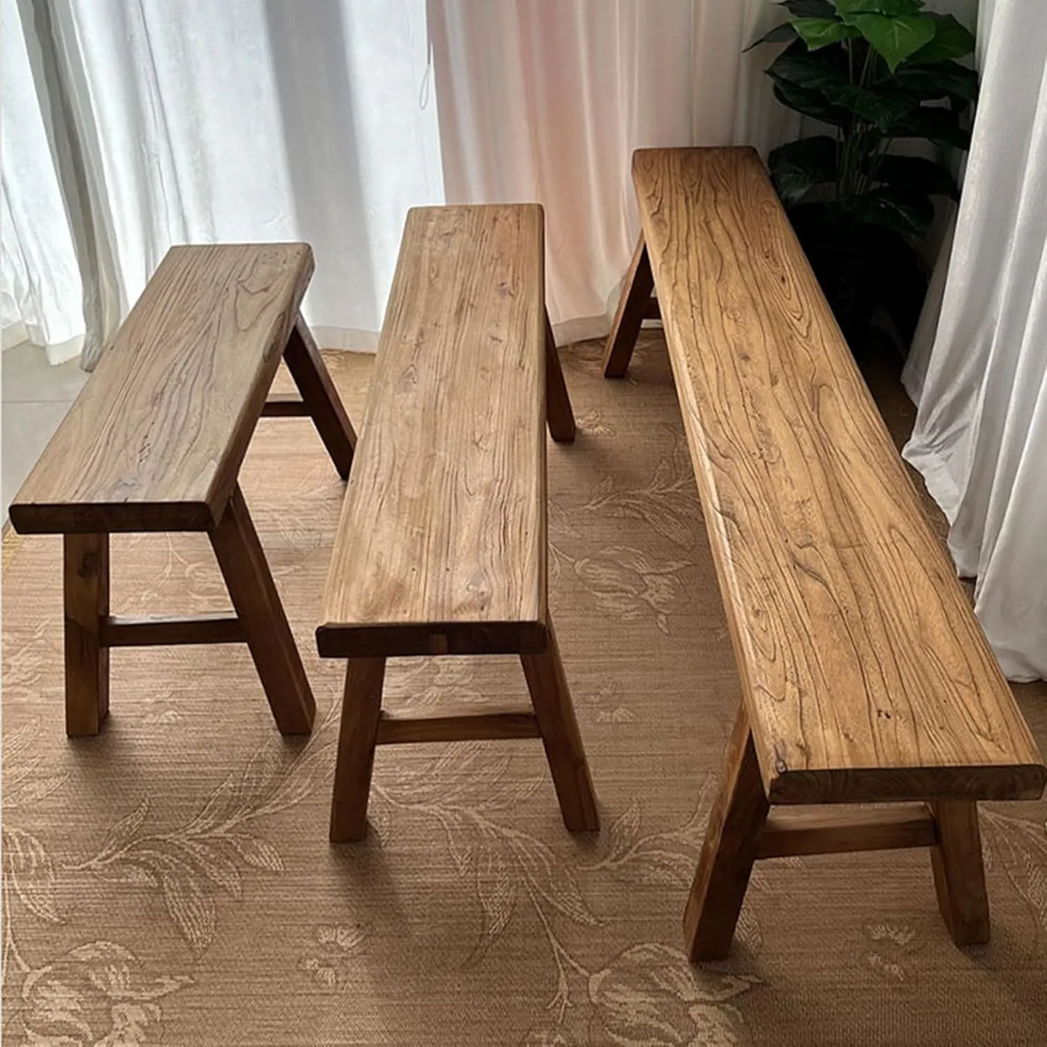 farmhouse wood bench 7