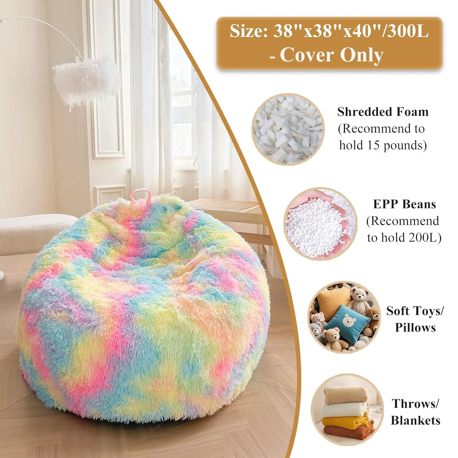 faux fur bean bag 3