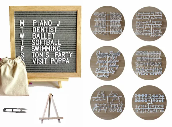 felt letter board rustic 2