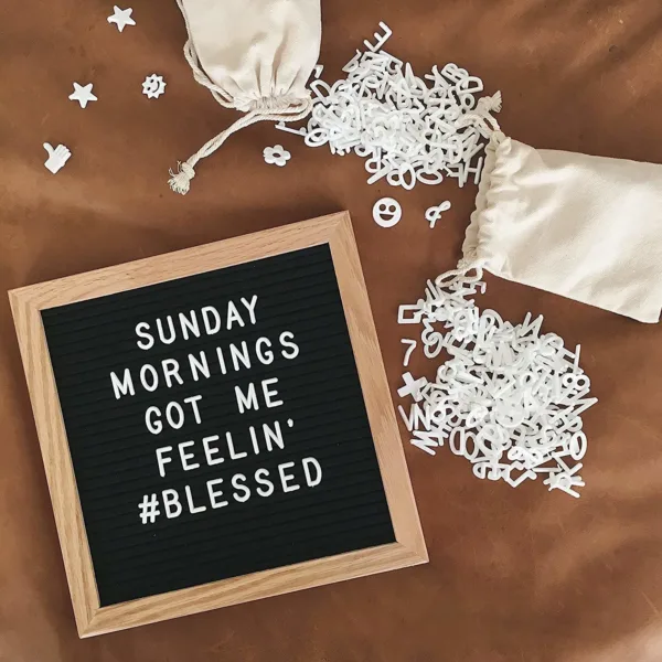 felt letter board rustic 3