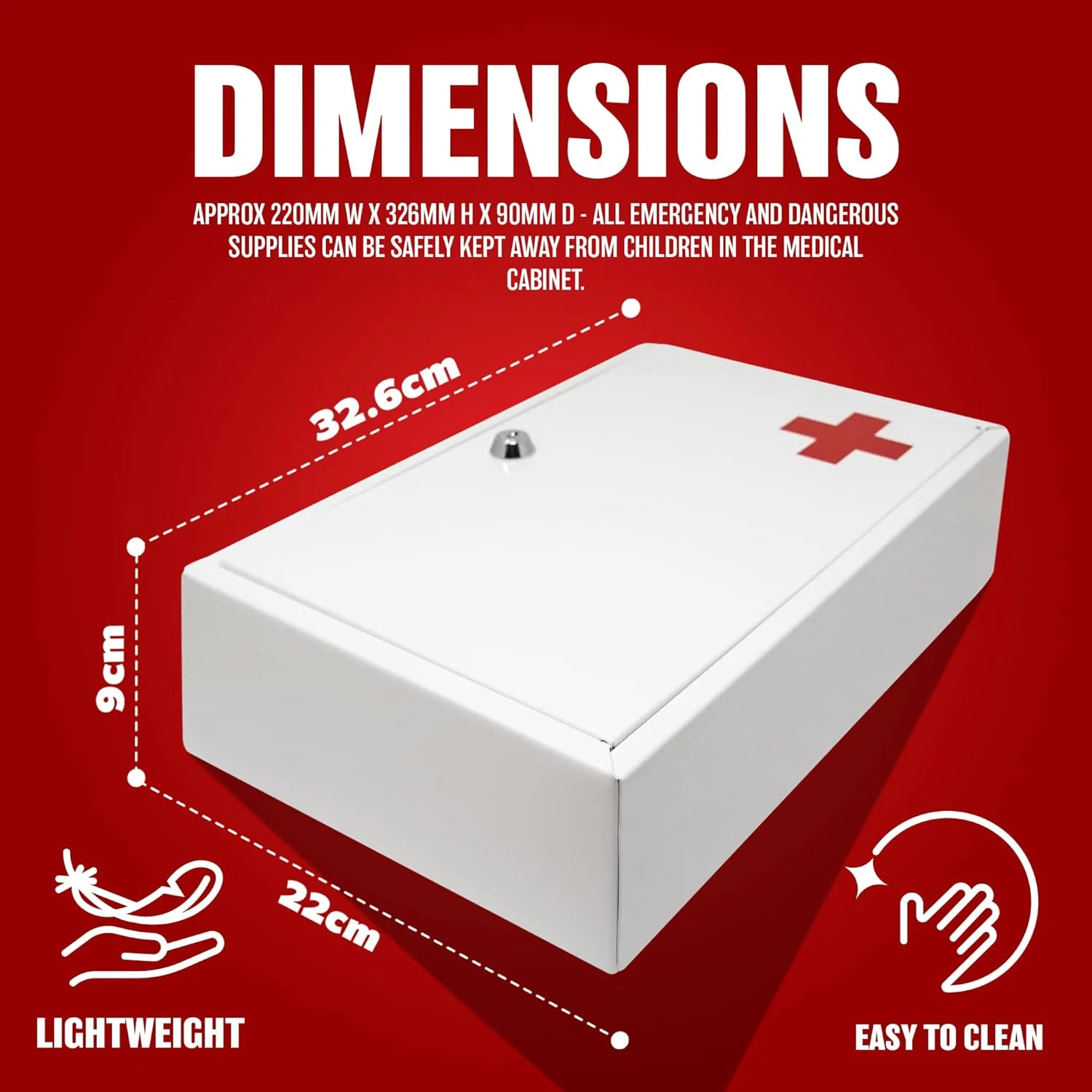 first aid cabinet lockable 2