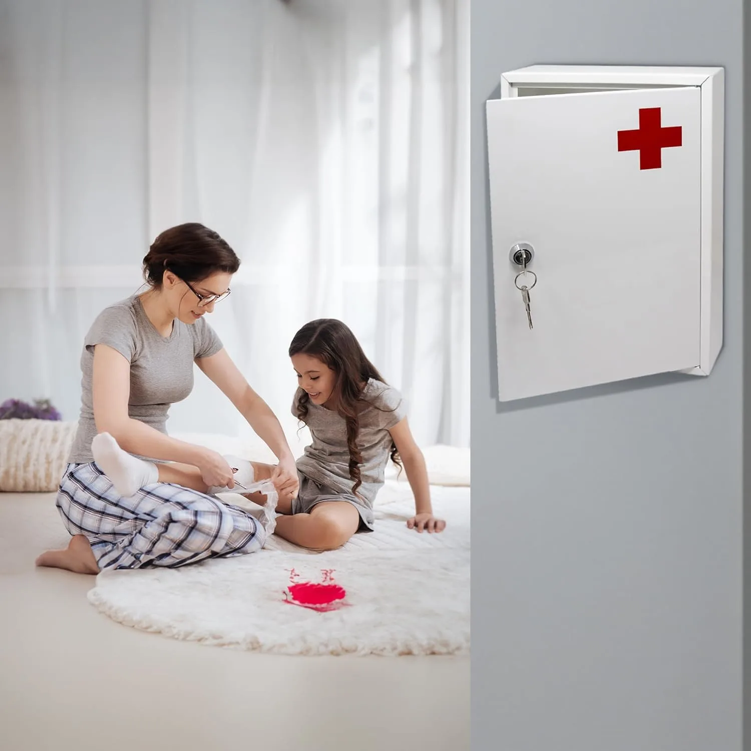 first aid cabinet lockable 3