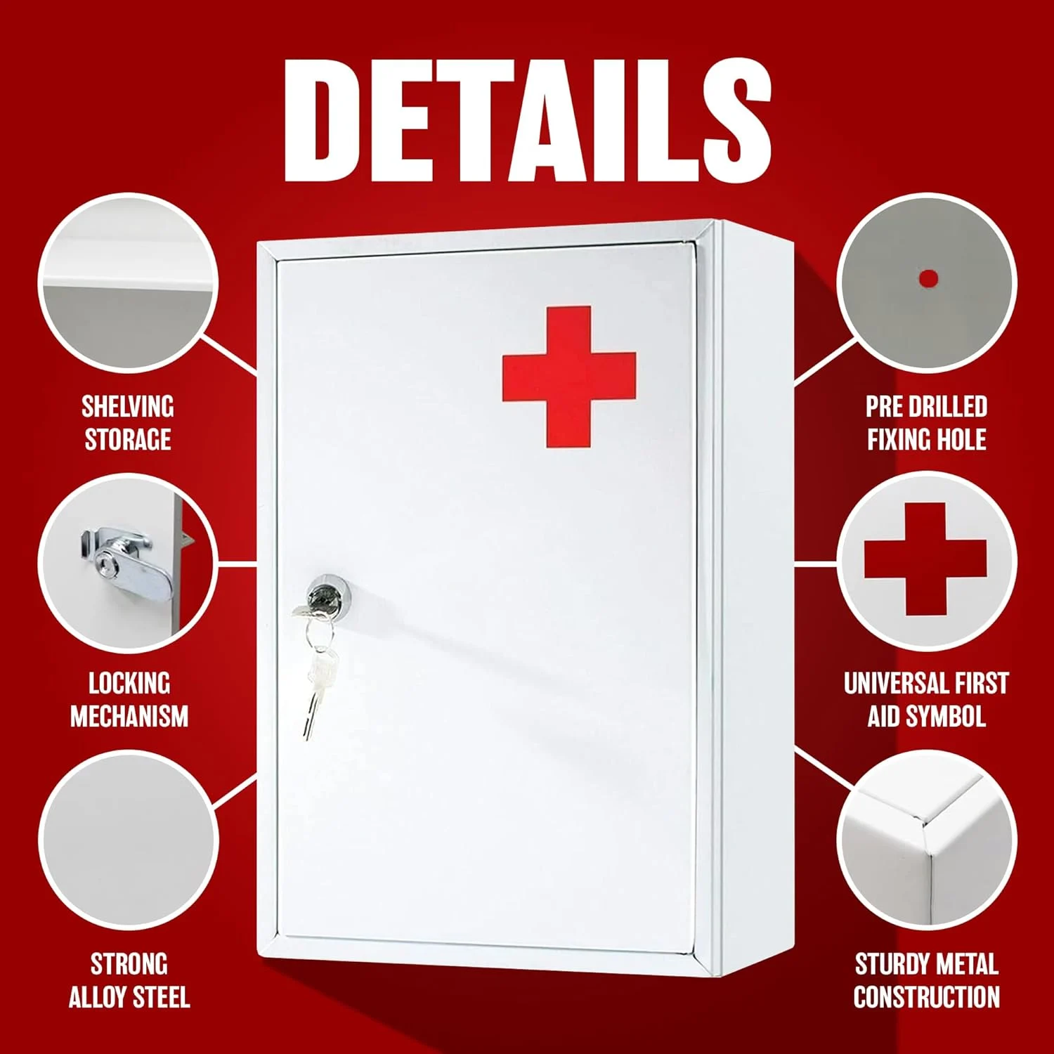 first aid cabinet lockable 6