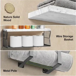 floating shelves towel rack 4