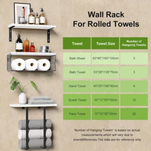 floating shelves towel rack 5