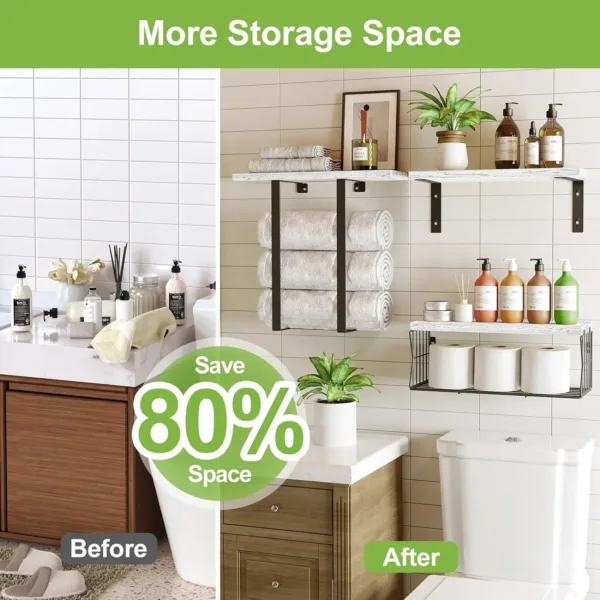 floating shelves towel rack 6