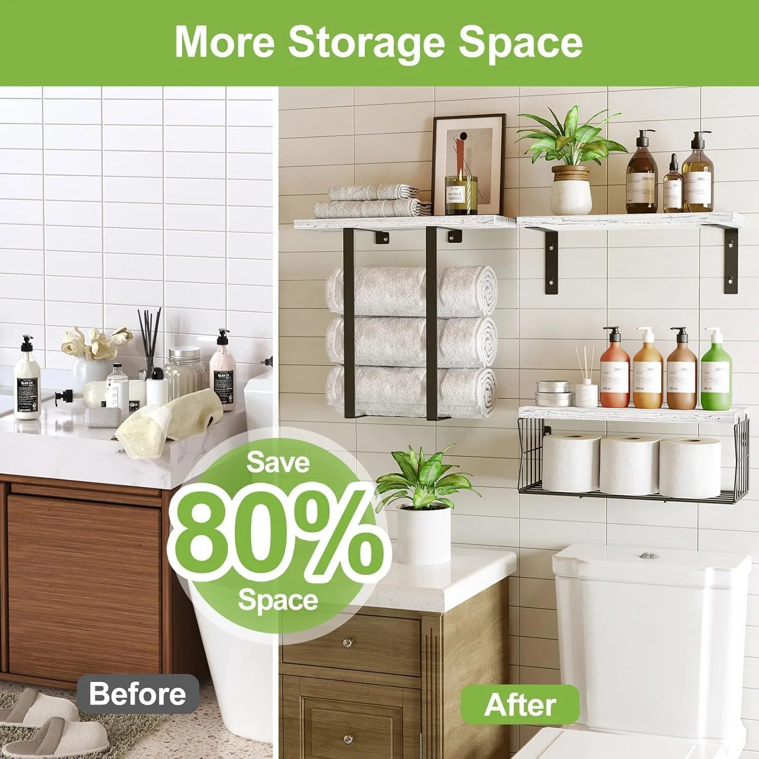 floating shelves towel rack 6