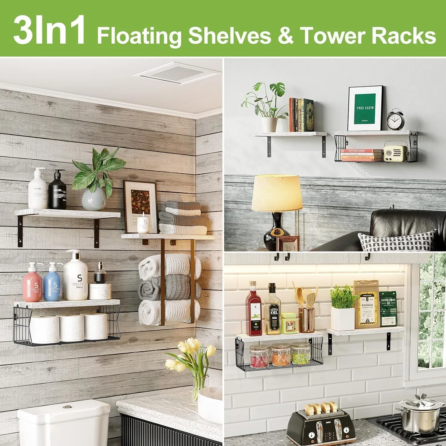 floating shelves towel rack 7