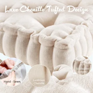 floor pillow chenille tufted 4