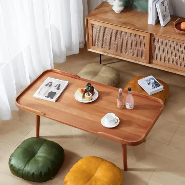 floor pillow pu leather 2