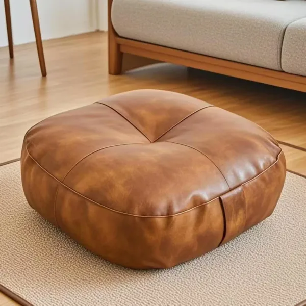 floor pillow pu leather 6