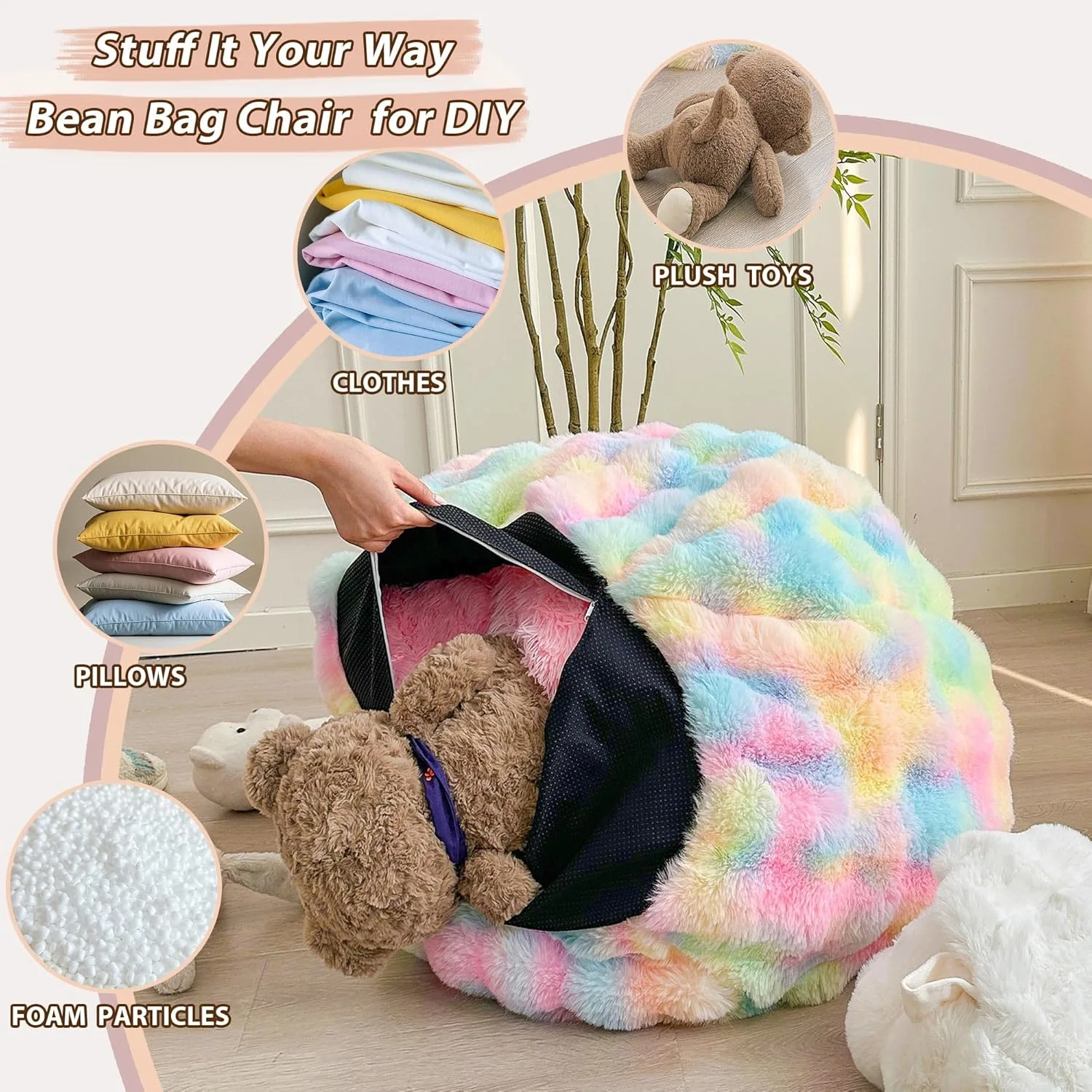 fluffy bean bag 3