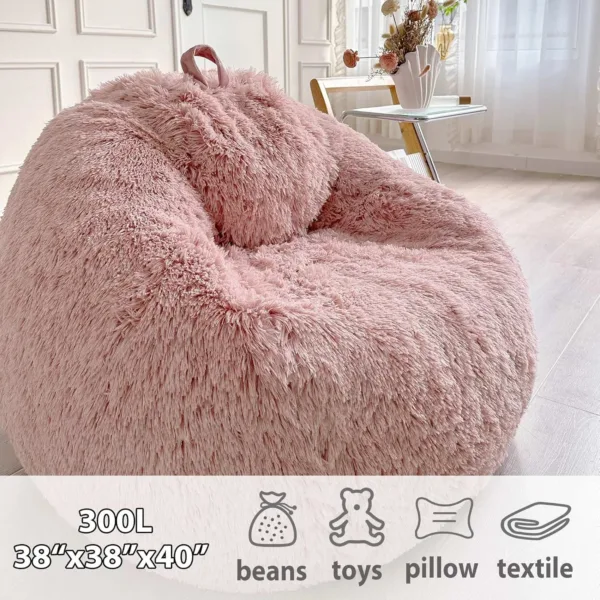 fluffy bean bag cover 4