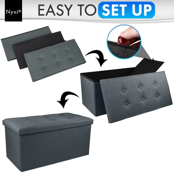 foldable storage ottoman bench 7