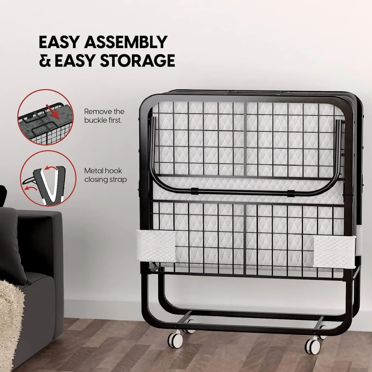 folding bed memory foam 3