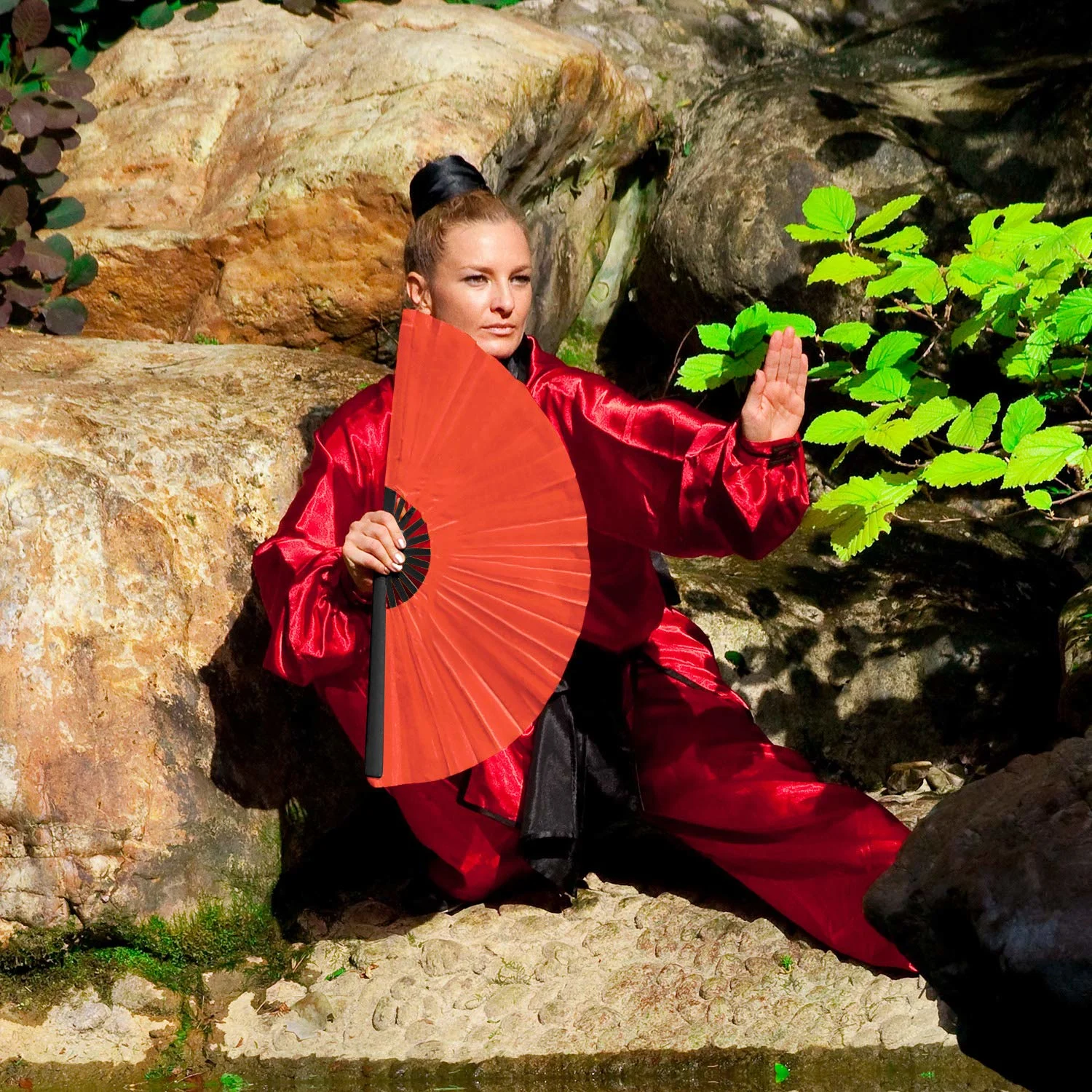 folding silk hand fan 6