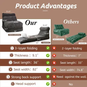 folding sofa bed futon 4