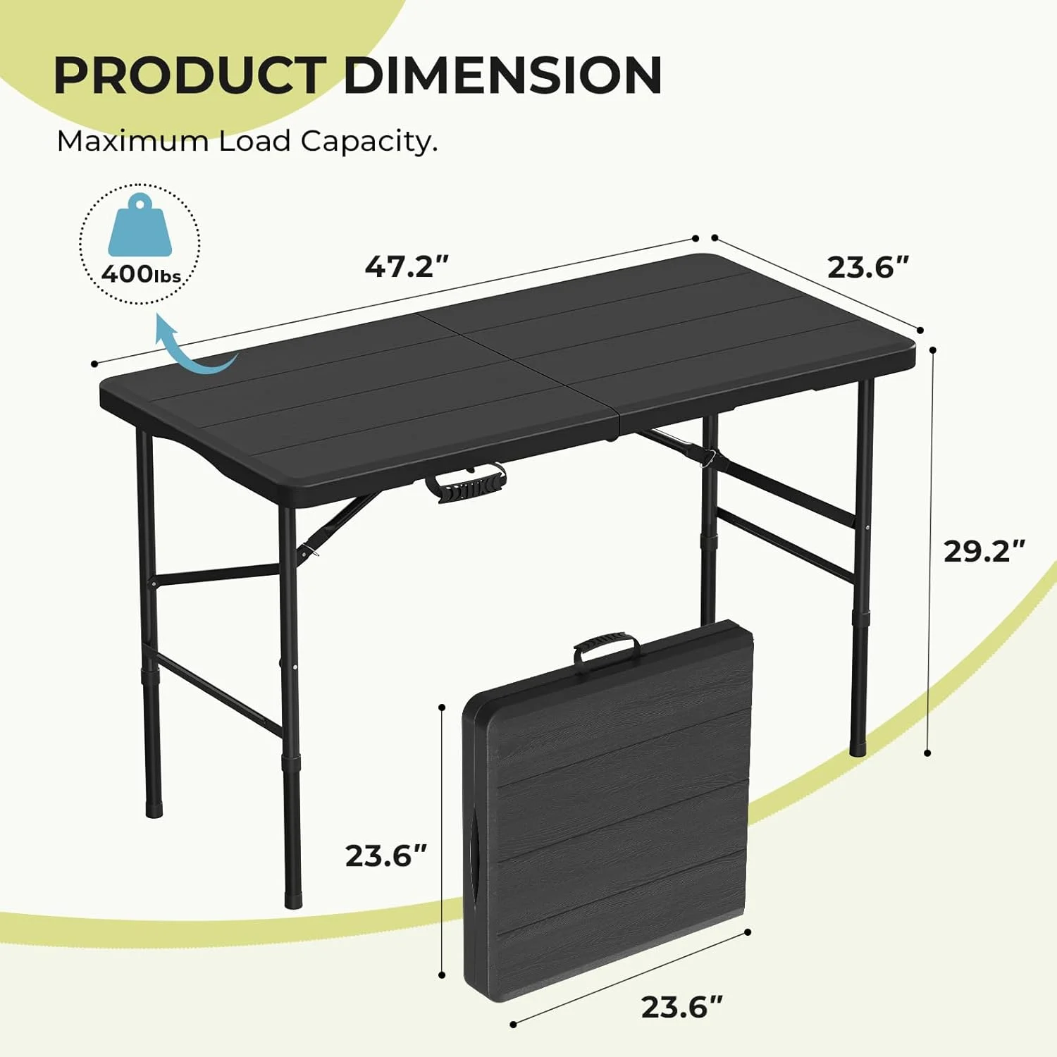 folding table 4ft 3