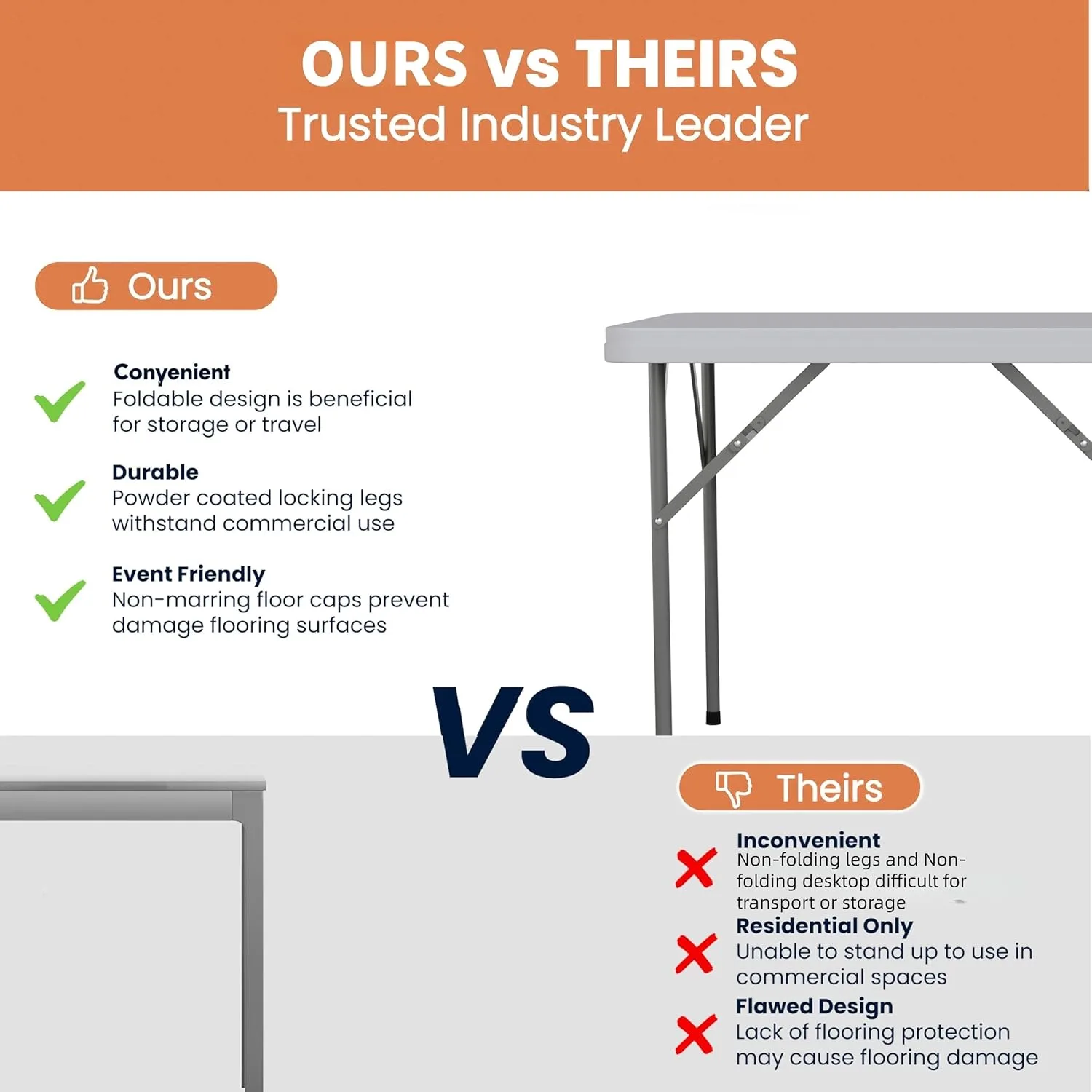 folding table square 4