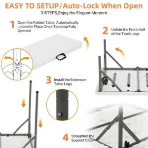 folding table square 5