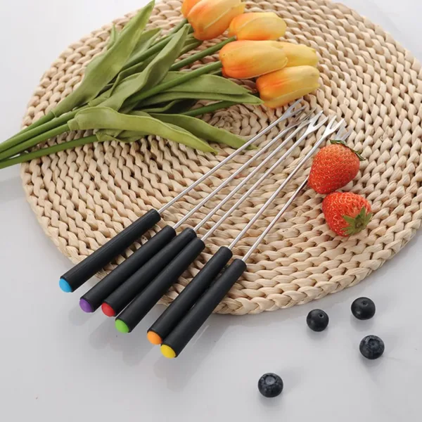 fondue forks stainless 6