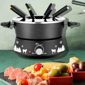 fondue pot electric set 5