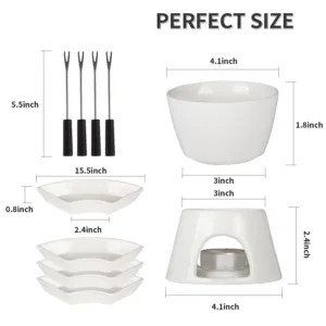 fondue pot set 6
