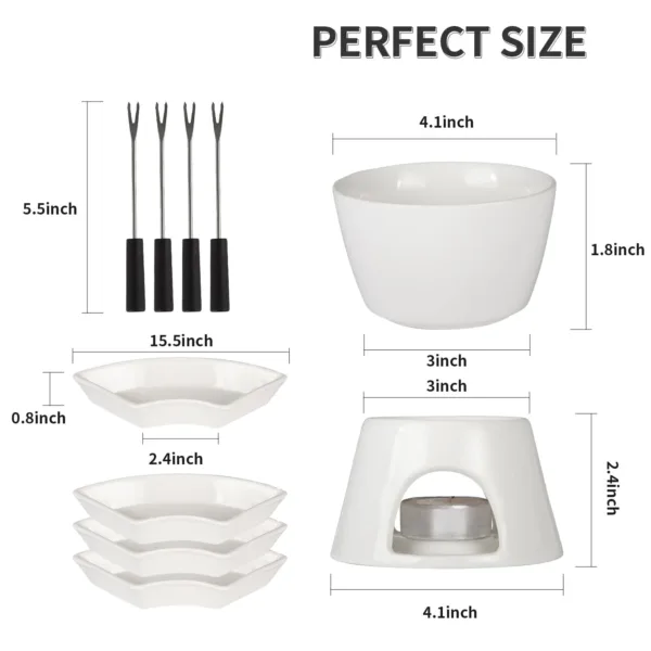 fondue pot set 6
