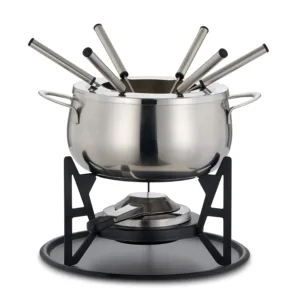 fondue set stainless steel 1