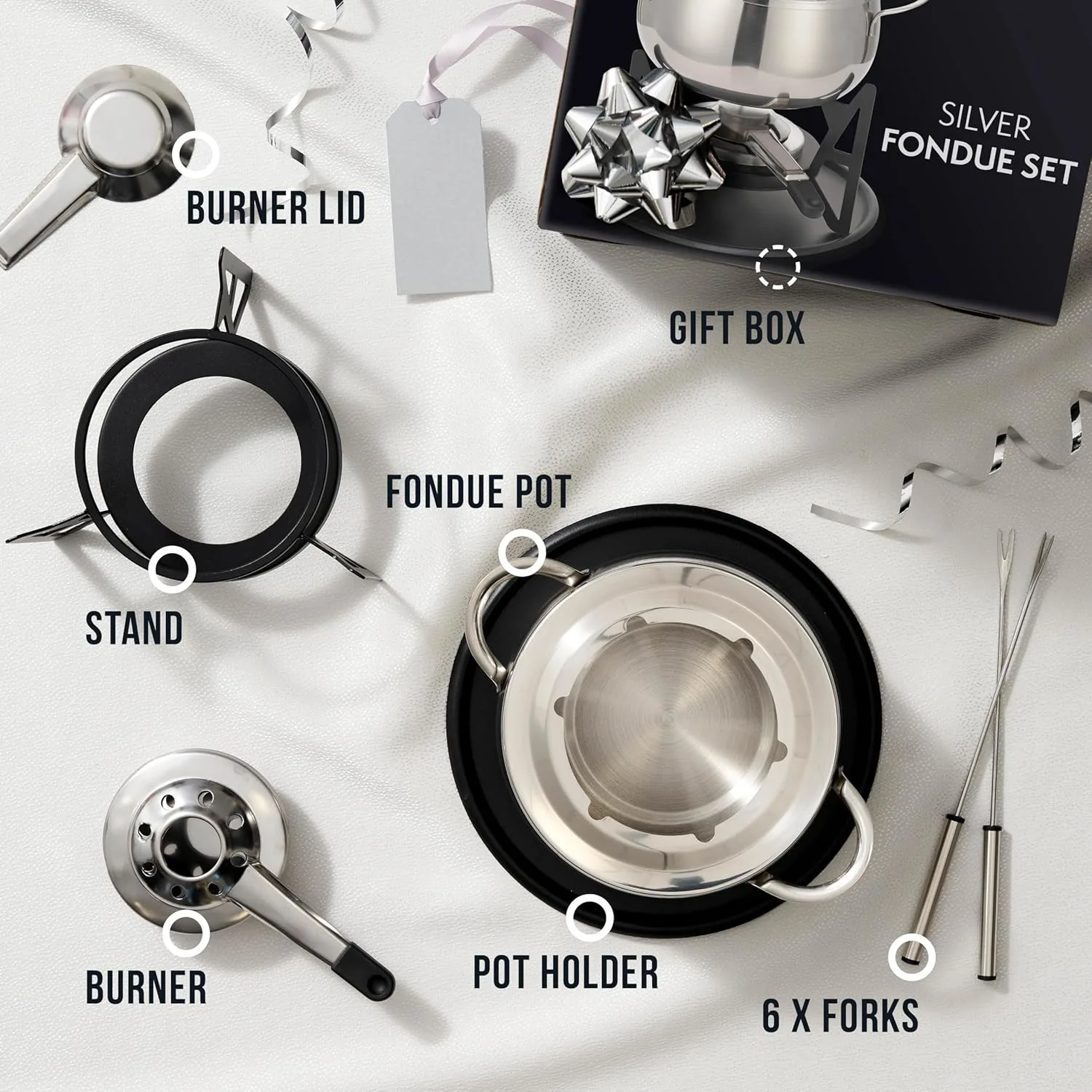 fondue set stainless steel 3