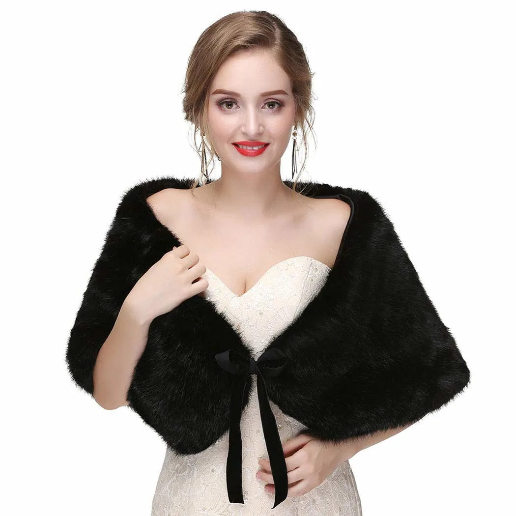 fur shawl wedding wrap 1