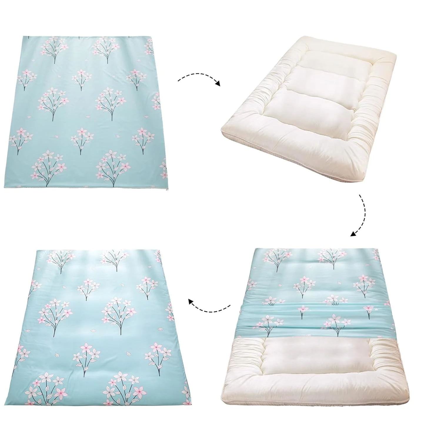 futon cover zippered soft 6