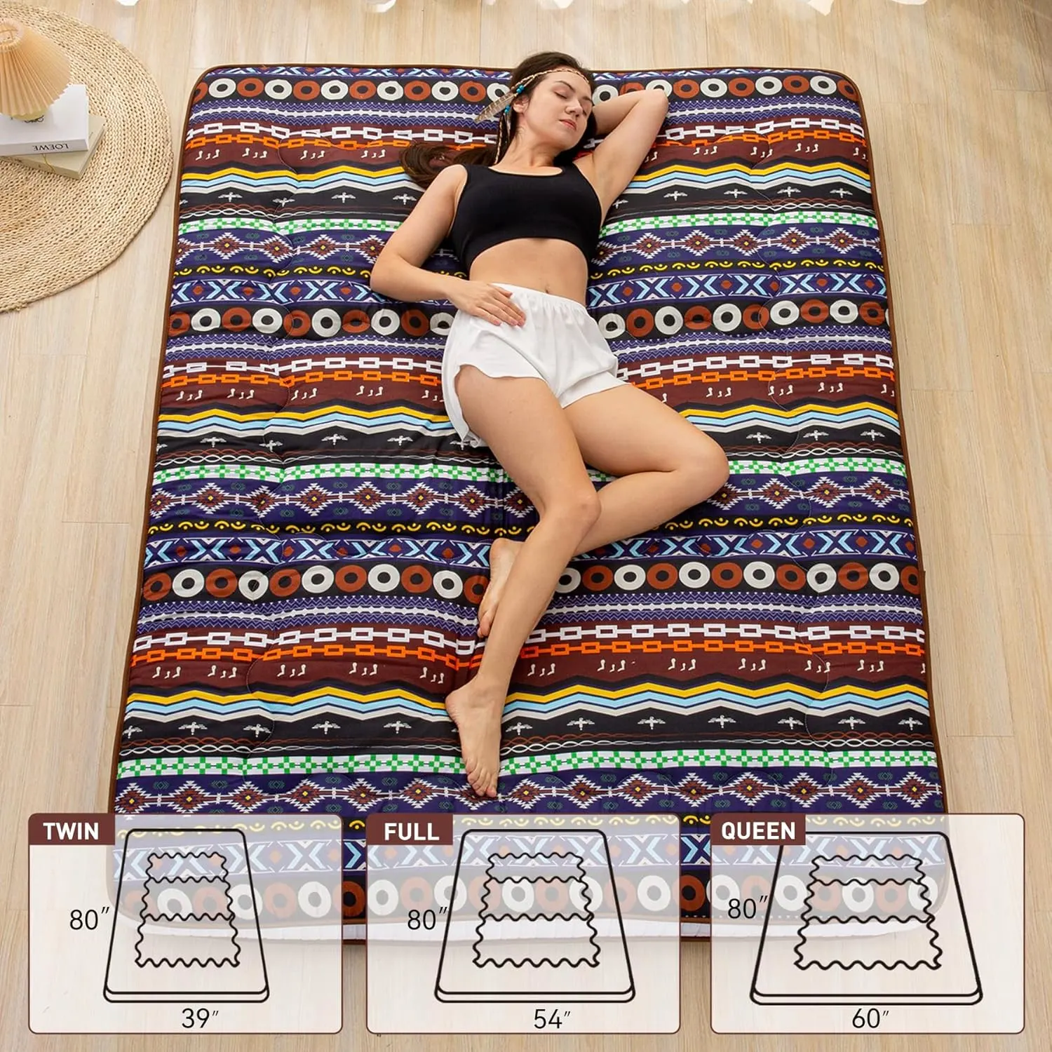 futon floor mattress roll 2