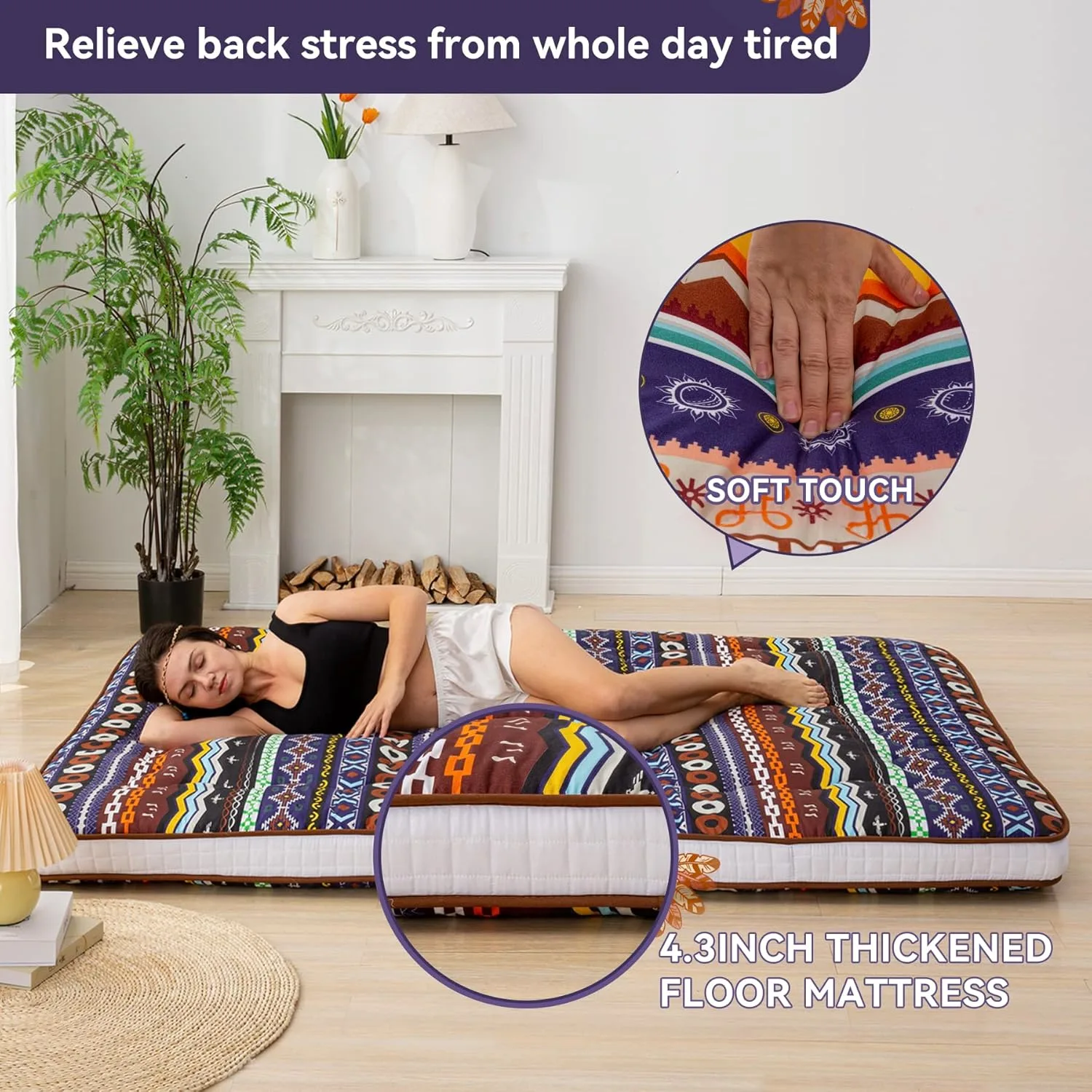 futon floor mattress roll 3