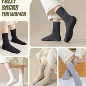 fuzzy socks women 6