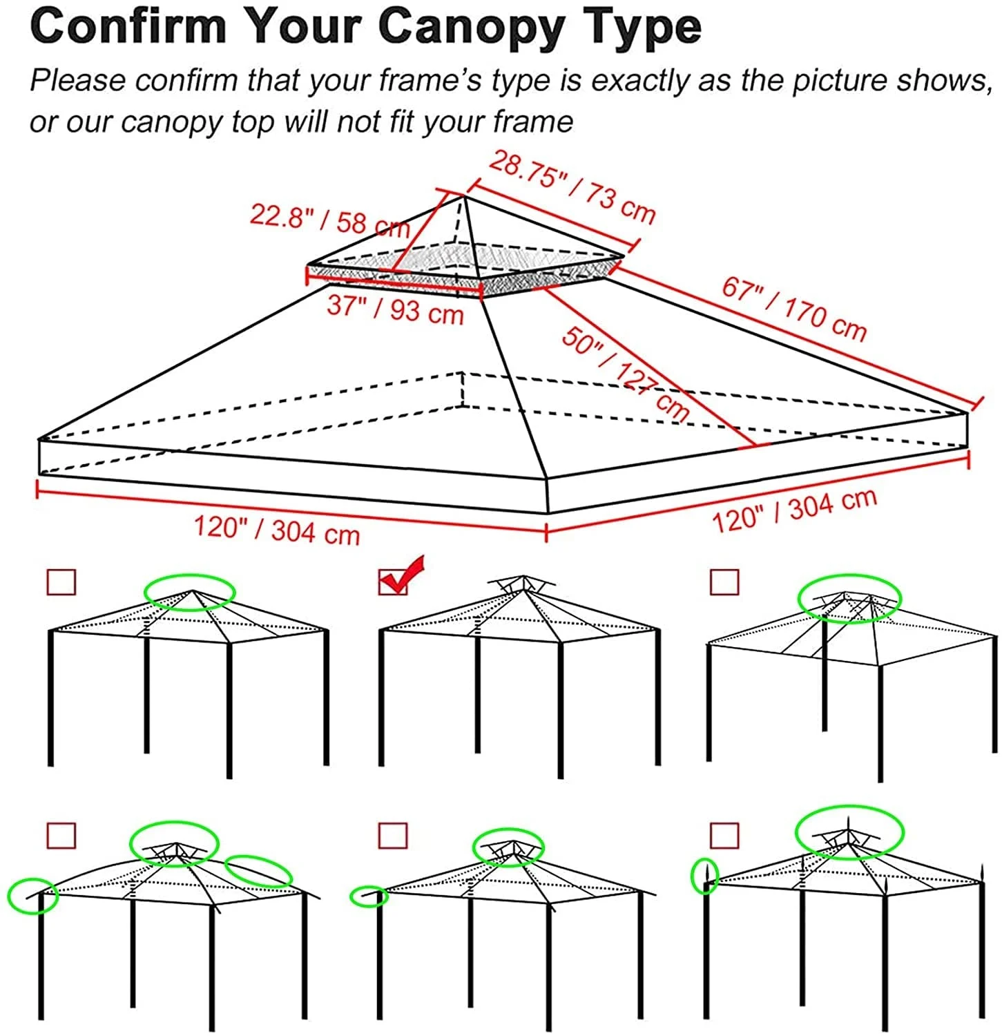 gazebo canopy replacement top 4